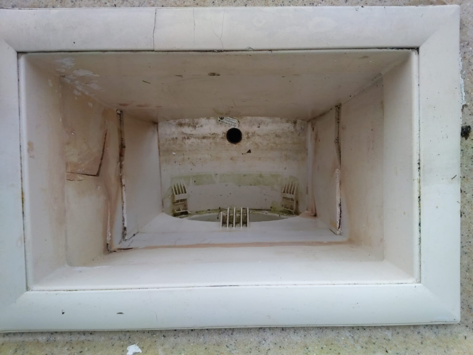 skimmer before repair skimmer before repair